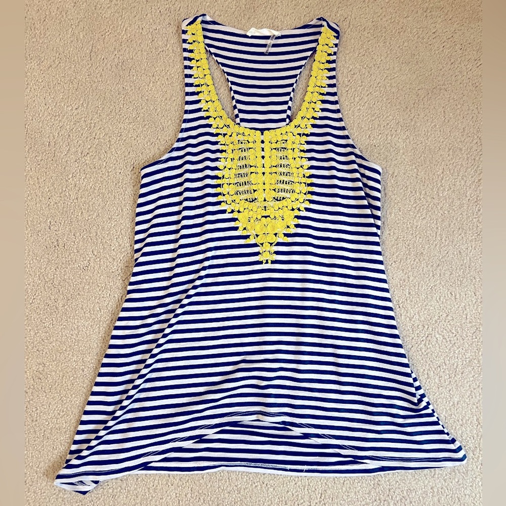 Le Sample Kahlo Embroidered Racerback Tank